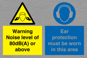 Warning Noise level of 80dB(A) or above. Ear protection must be worn in this area